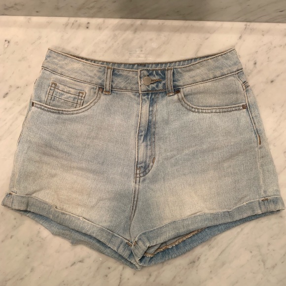 Kendall & Kylie Pants - Kendall & Kylie High Waisted Cuffed Jean Shorts